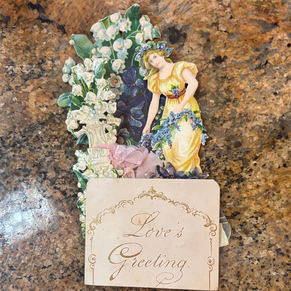 Vintage Floral Greeting Card